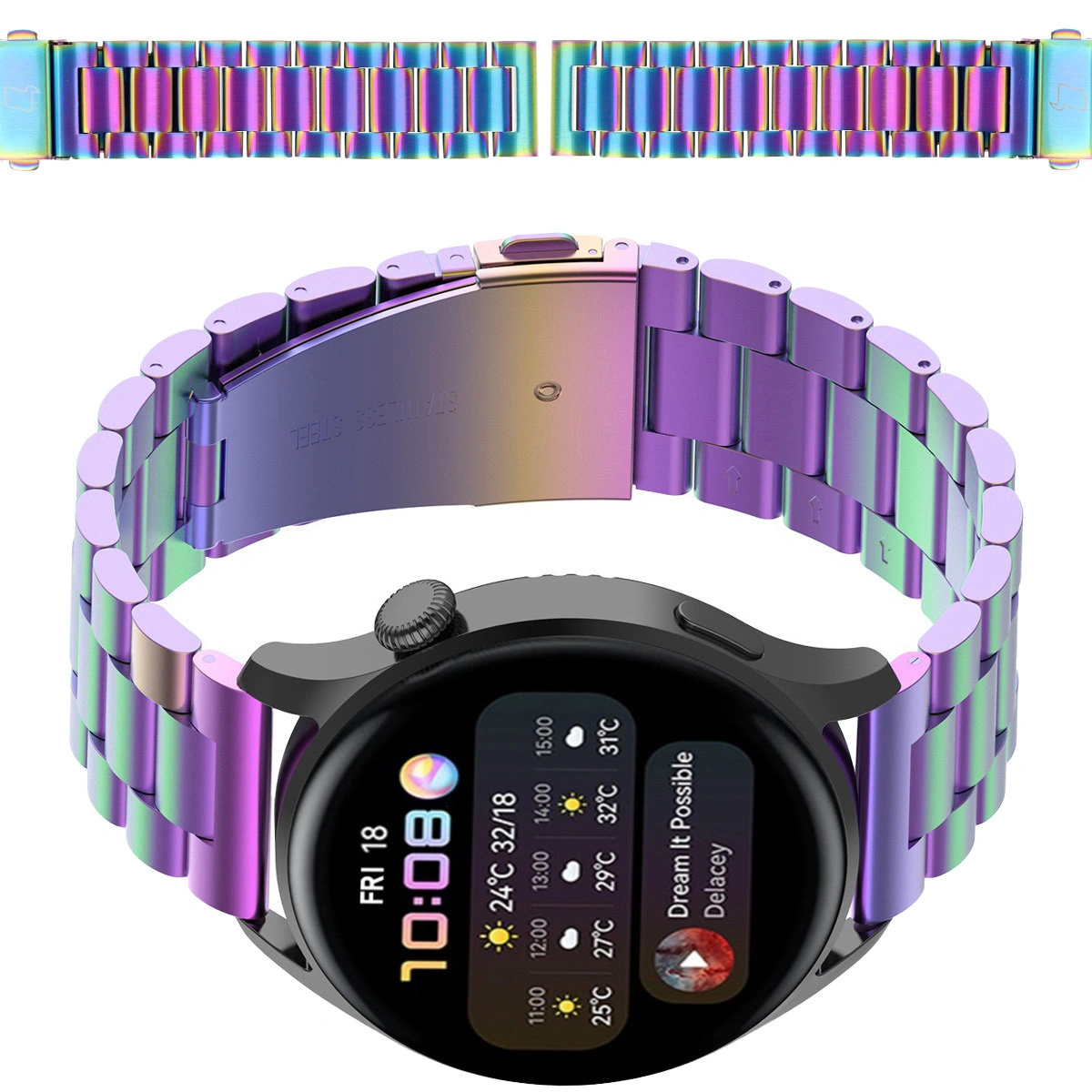 Pasek do zegarka Bizon Strap Watch Aura do Smartwatch 22 mm